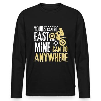 Can go anywhere trial bike - Men's Premium Organic Long Sleeve Shirt - black - Front - Nico (187cm)