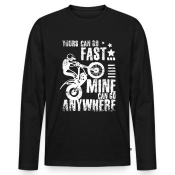 Moto trial bike - T-shirt manches longues Premium bio Homme - noir - Devant - Nico (187cm)