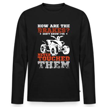 Brakes Quad Atv - Männer Premium Bio Langarmshirt - Schwarz - Vorne - Nico (187cm)