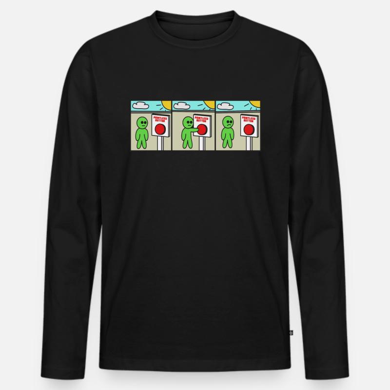Pointless Does math math funny funny new Men's Premium Organic Long Sleeve Shirt