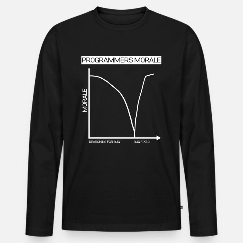 Lustiges Geschenk Programmierer Computer Diagramm - Männer Premium Bio Langarmshirt - Schwarz