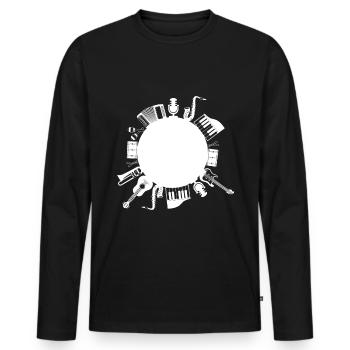 Musical instruments - Men's Premium Organic Long Sleeve Shirt - black - Front - Nico (187cm)