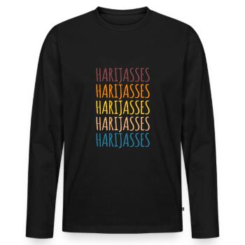 Harijasses East Frisia East Frisian coast sea - Men's Premium Organic Long Sleeve Shirt - black - Front - Nico (187cm)