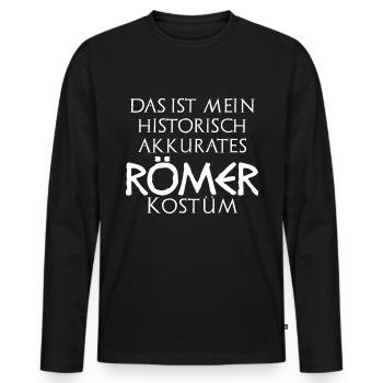 Römer Kostüm Ironie Anti Karneval Kostümparty 2020 - Männer Premium Bio Langarmshirt - Schwarz - Vorne - Nico (187cm)
