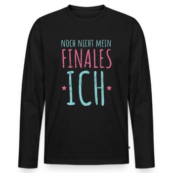Geschlechtsumwandlung Transformation Geschenk LGBT - Männer Premium Bio Langarmshirt - Schwarz - Vorne - Nico (187cm)