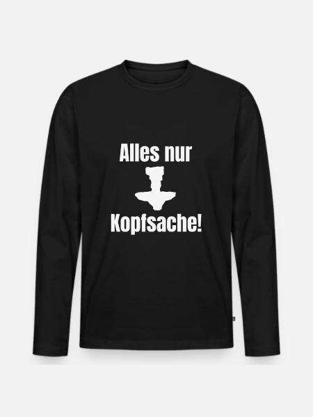 Lustiger Shisha Spruch - Männer Premium Bio Langarmshirt - Schwarz