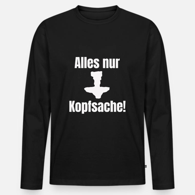 Lustiger Shisha Spruch - Männer Premium Bio Langarmshirt - Schwarz