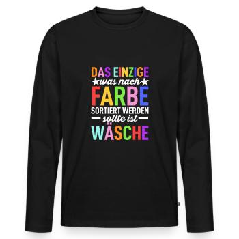 Antirassismus - Männer Premium Bio Langarmshirt - Schwarz - Vorne - Nico (187cm)