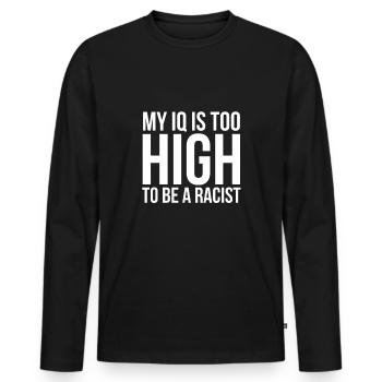 Contre le racisme Nazis contre le racisme Anti racisme - T-shirt manches longues Premium bio Homme - noir - Devant - Nico (187cm)