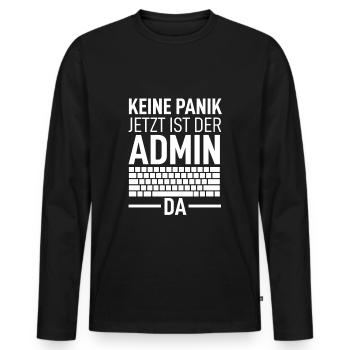 Programmierer Informatiker Nerd Admin PC Coder IT - Männer Premium Bio Langarmshirt - Schwarz - Vorne - Nico (187cm)