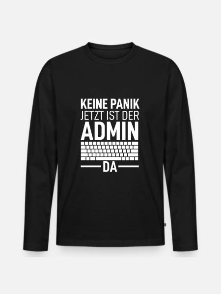 Programmierer Informatiker Nerd Admin PC Coder IT - Männer Premium Bio Langarmshirt - Schwarz