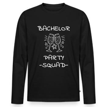 Bachelor Party Squad - T-shirt manches longues Premium bio Homme - noir - Devant - Nico (187cm)