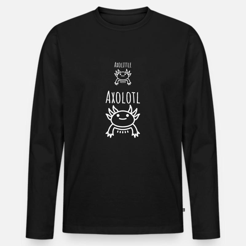 Axolotl - Männer Premium Bio Langarmshirt - Schwarz