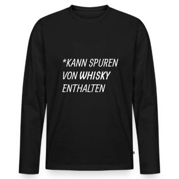 Whisky Proverbe - T-shirt manches longues Premium bio Homme - noir - Devant - Nico (187cm)