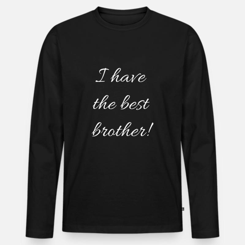 best brother - Männer Premium Bio Langarmshirt - Schwarz
