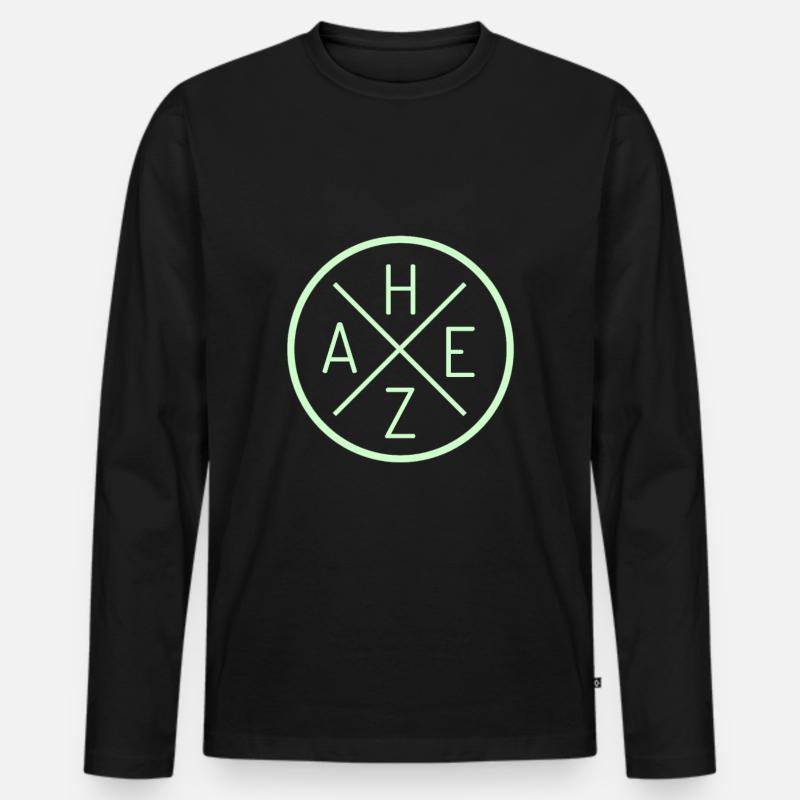 Haze - Männer Premium Bio Langarmshirt - Schwarz