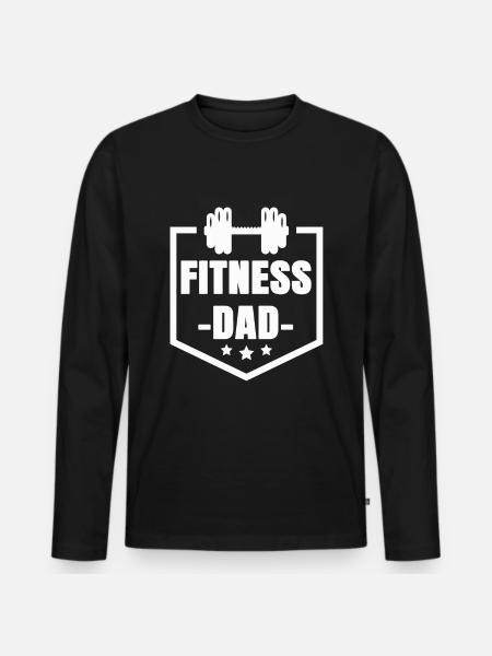 Fitness dad - Men's Premium Organic Long Sleeve Shirt - black