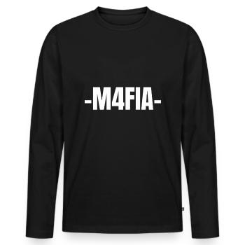 mafia - Men's Premium Organic Long Sleeve Shirt - black - Front - Nico (187cm)