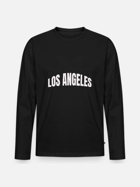 los Angeles - Men's Premium Organic Long Sleeve Shirt - black
