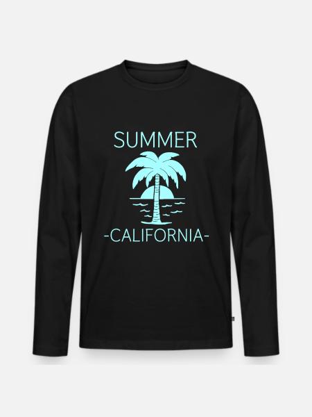 California - T-shirt manches longues Premium bio Homme - noir