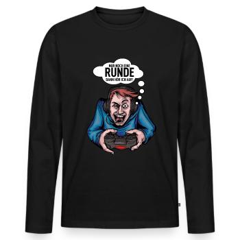 Zocken - Männer Premium Bio Langarmshirt - Schwarz - Vorne - Nico (187cm)