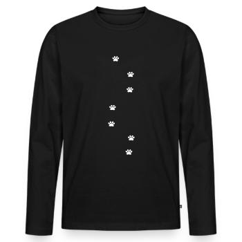 Paws - Men's Premium Organic Long Sleeve Shirt - black - Front - Nico (187cm)