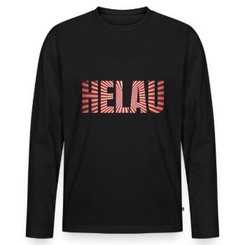 Helau Fastnacht Karneval - Männer Premium Bio Langarmshirt - Schwarz - Vorne - Nico (187cm)