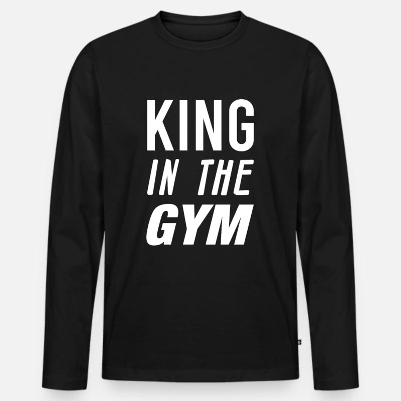gym - Männer Premium Bio Langarmshirt - Schwarz