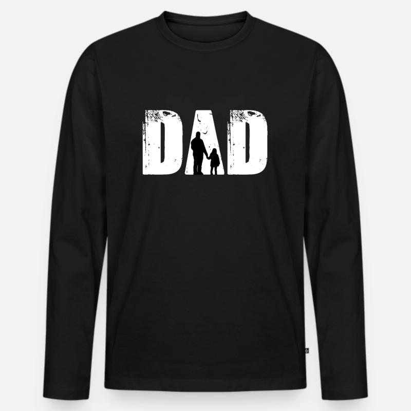Vatertag - Männer Premium Bio Langarmshirt - Schwarz