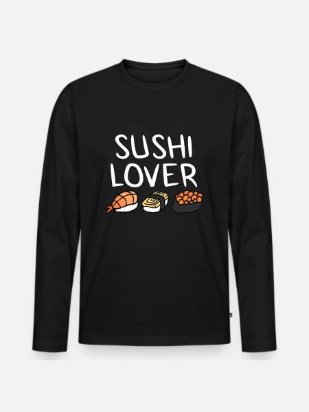 sushi - Men's Premium Organic Long Sleeve Shirt - black