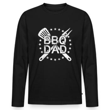 Grill master dad gift - Men's Premium Organic Long Sleeve Shirt - black - Front - Nico (187cm)