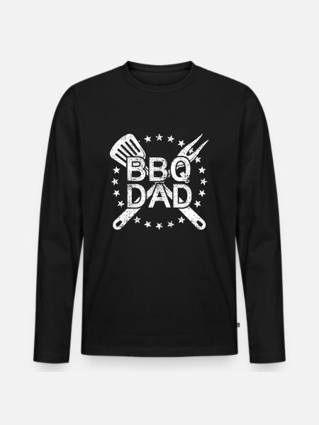 Grill master dad gift - Men's Premium Organic Long Sleeve Shirt - black