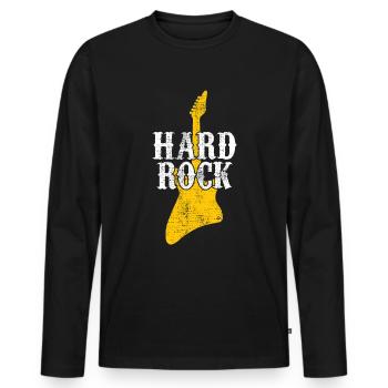 hard rock - T-shirt manches longues Premium bio Homme - noir - Devant - Nico (187cm)