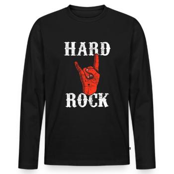 hard rock - T-shirt manches longues Premium bio Homme - noir - Devant - Nico (187cm)