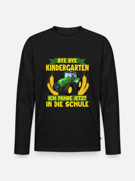 Schüler - Männer Premium Bio Langarmshirt - Schwarz