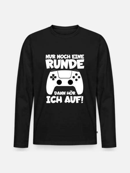 Gamer - Männer Premium Bio Langarmshirt - Schwarz