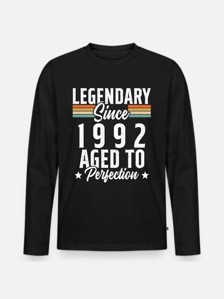 Legendary since 1992 - Men's Premium Organic Long Sleeve Shirt - black