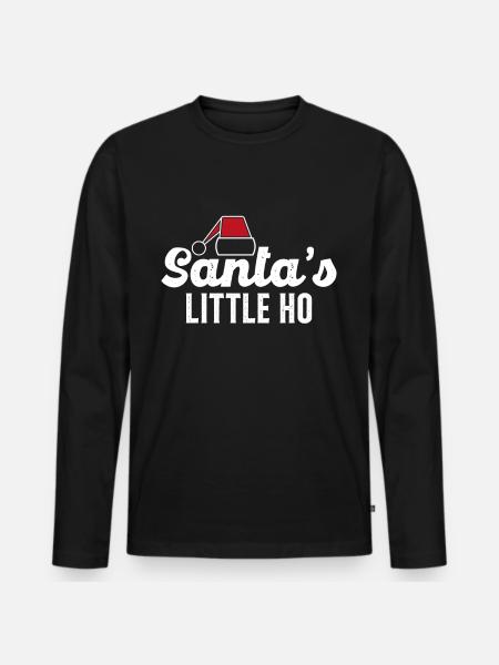 Little Ho de Santa - Men's Premium Organic Long Sleeve Shirt - black