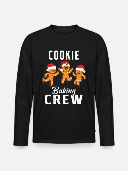 Cookie Baking Crew Cookie Gift - Men's Premium Organic Long Sleeve Shirt - black