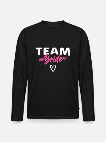 Team Braut Bride - Men's Premium Organic Long Sleeve Shirt - black