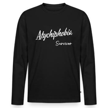 Atychiphobia Survivor - Men's Premium Organic Long Sleeve Shirt - black - Front - Nico (187cm)