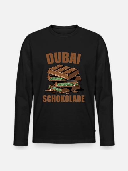 Dubai Dab my Chocolate - Men's Premium Organic Long Sleeve Shirt - black