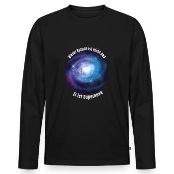 Supernova Dire drôle cadeau de l'univers de la physique - T-shirt manches longues Premium bio Homme - noir - Devant - Nico (187cm)
