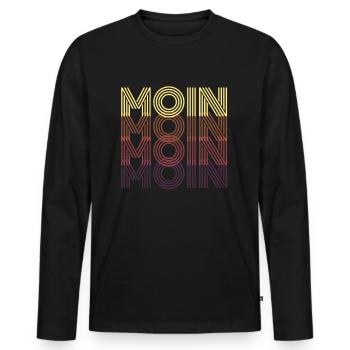 good Morning - Men's Premium Organic Long Sleeve Shirt - black - Front - Nico (187cm)