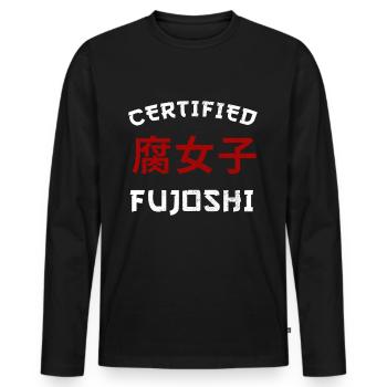 Certified Fujoshi - Boy Love - Männer Premium Bio Langarmshirt - Schwarz - Vorne - Nico (187cm)