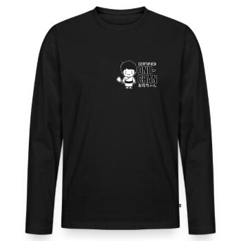 Oniichan Anime Meme Hentai Gift - Men's Premium Organic Long Sleeve Shirt - black - Front - Nico (187cm)