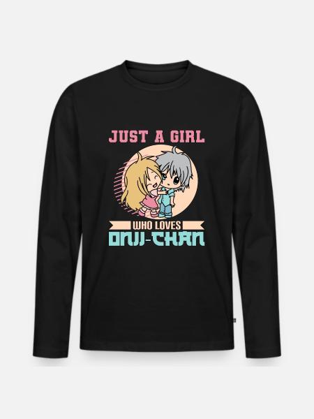 Oniichan Anime Meme Hentai Gift - Men's Premium Organic Long Sleeve Shirt - black