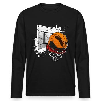 Basketball hoop basketball basketball basketball player - Men's Premium Organic Long Sleeve Shirt - black - Front - Nico (187cm)