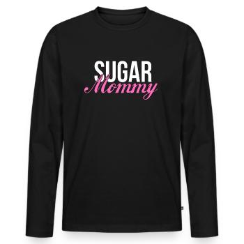 Sugar Mommy Momma Mama Geschenke Toyboy - Männer Premium Bio Langarmshirt - Schwarz - Vorne - Nico (187cm)