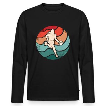 Basketball player Basketball player Women Basketball - Men's Premium Organic Long Sleeve Shirt - black - Front - Nico (187cm)
